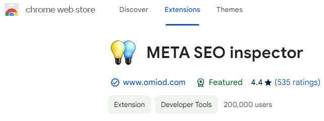 Meta Seo Inspector Extension