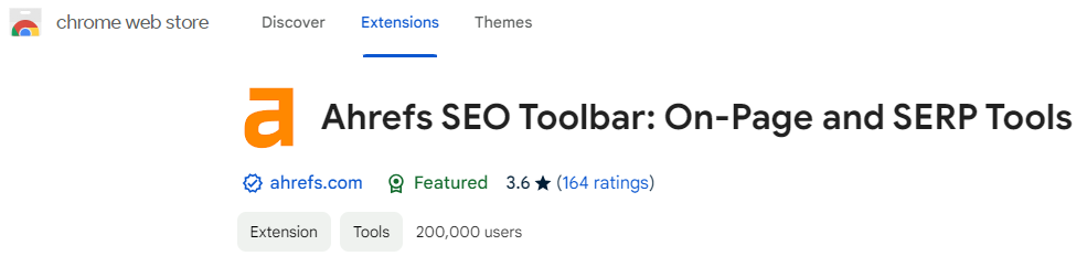 Ahrefs search engine optimization Toolbar extension